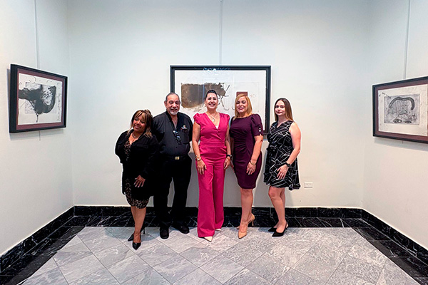 The Cultural Work of FUNIBER and UNEATLANTICO, in collaboration with UNIB, celebrates the opening of the exhibition “Tàpies, collection of the engraver Barbarà” in Puerto Rico